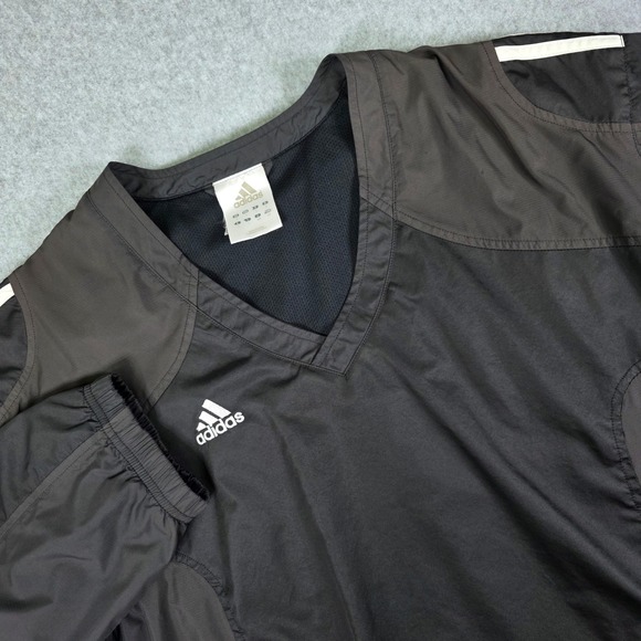 Adidas Pullover ClimaLite Warm Up Training Jacket Men's XXL Black / Gray Gym - Picture 1 of 15